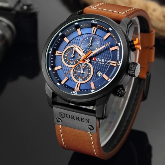 Other - Men's Designer Fashion Quartz Watch  Leather